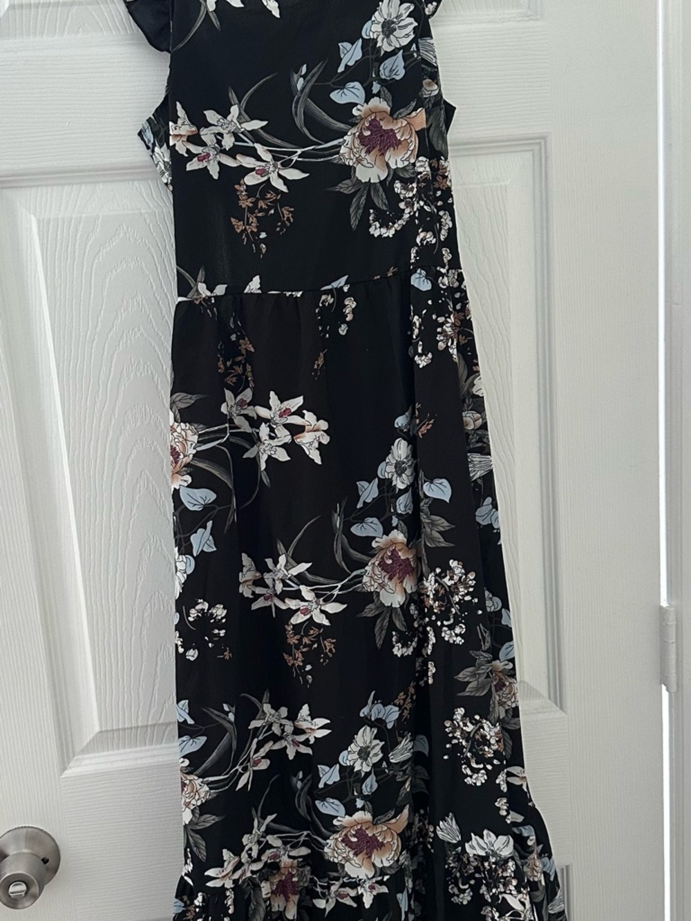 Black Floral Maxi Dress - Women